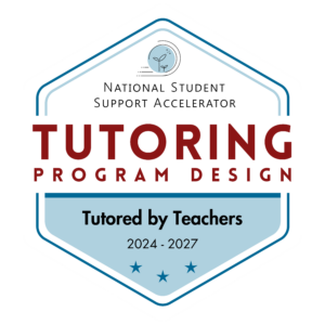 We have been awarded a Tutoring Program Design Badge from the National Student Support Accelerator of Stanford University!